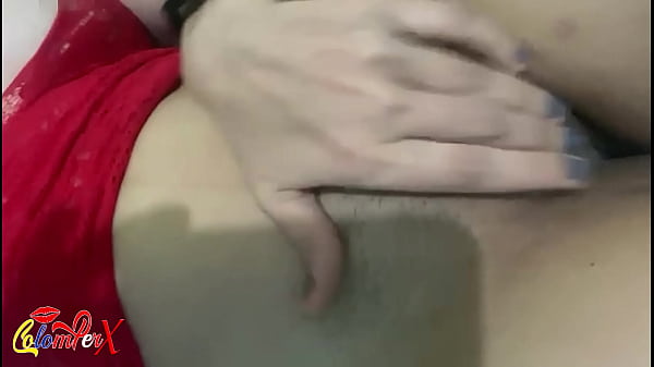 Red Lingerie Masturbation – My Colombian Moans and Fingers Her Wet Pussy – ColomPerX