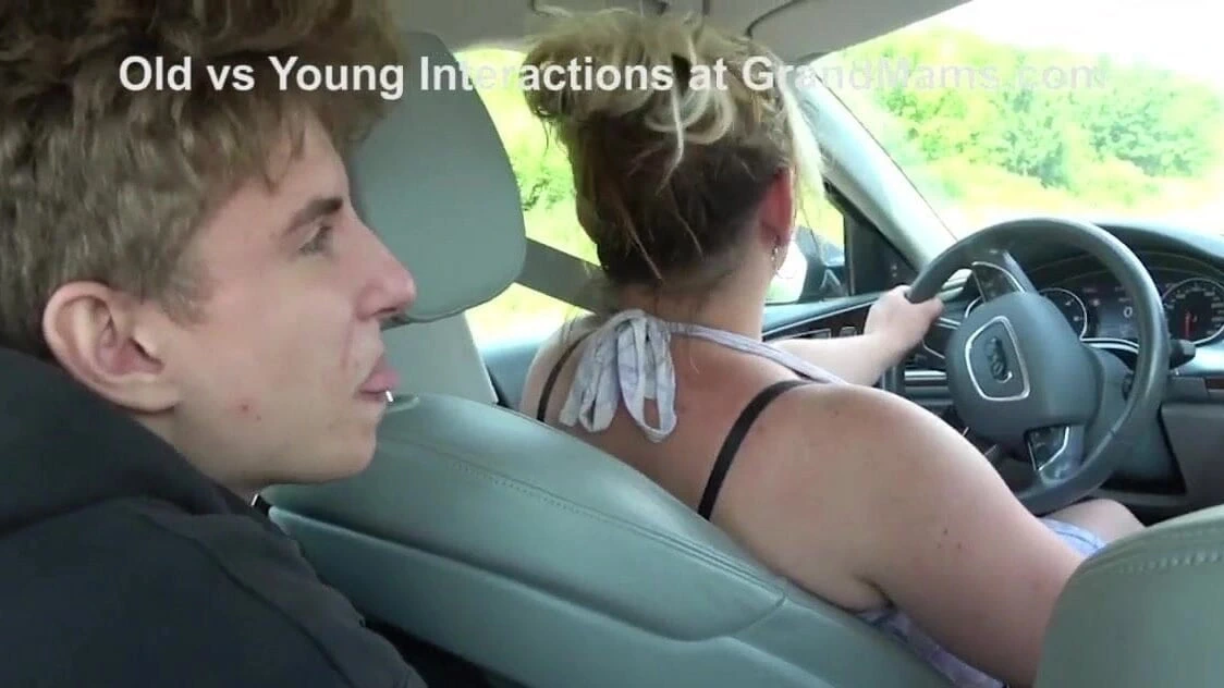 Horny Grandmas Take Hitch-hiker for a Ride