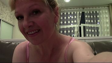 Mandy Blonde Amateur Granny Shows Big Tits & Pussy on Webcam