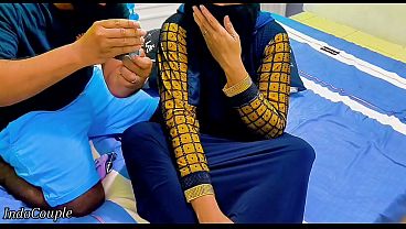 Muslim Hijab Step sister shows pussy for play but step brother choose wrong hole to play with toy . Anal plug