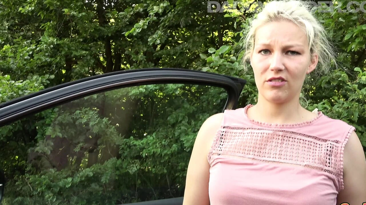 My first ass fuck in the car