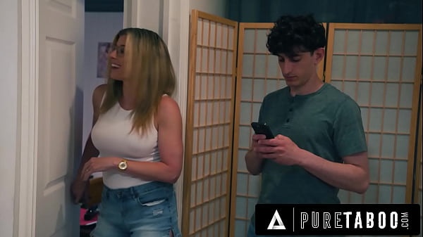PURE TABOO Cunning Cory Chase Blocks Stepson At Door While Husband Fucks His Naive GF Leana Lovings