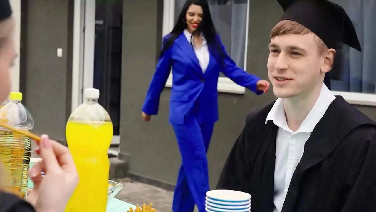 REALITY KINGS – Naughty Little Angel Sneakily Sucks Her Bf’s Cock At Her Graduation Party Then Takes A Ride On it