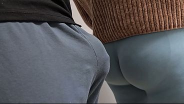 Soaked Pants on the Subway Train! Stranger Guy Rub His Dick and Ejaculate On Girl’s Tights In Public Transport