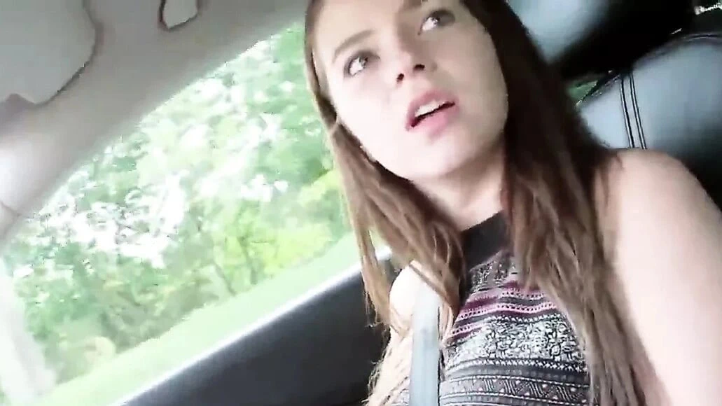 Stranded russian teen gets her tits cumshot