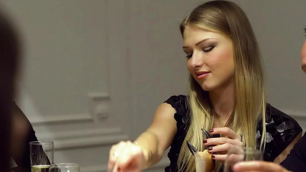 Under the swinger dinner table