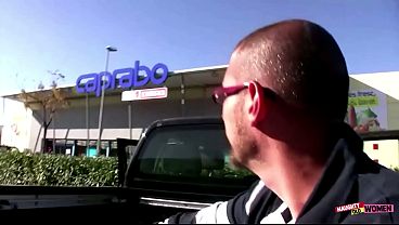 Milf with big tits picked up while shopping, taken to the woods for amateur anal