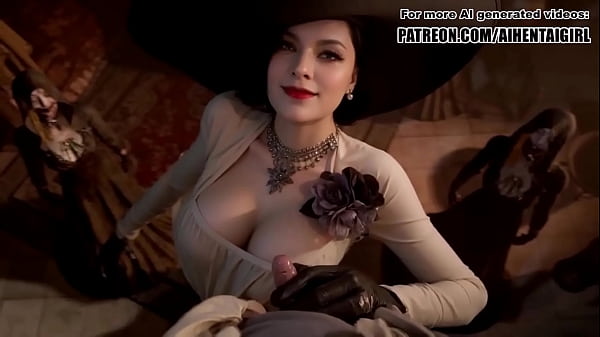 Resident Evil Lady Dimitrescu cosplay Jerking you off | Uncensored Hentai AI generated
