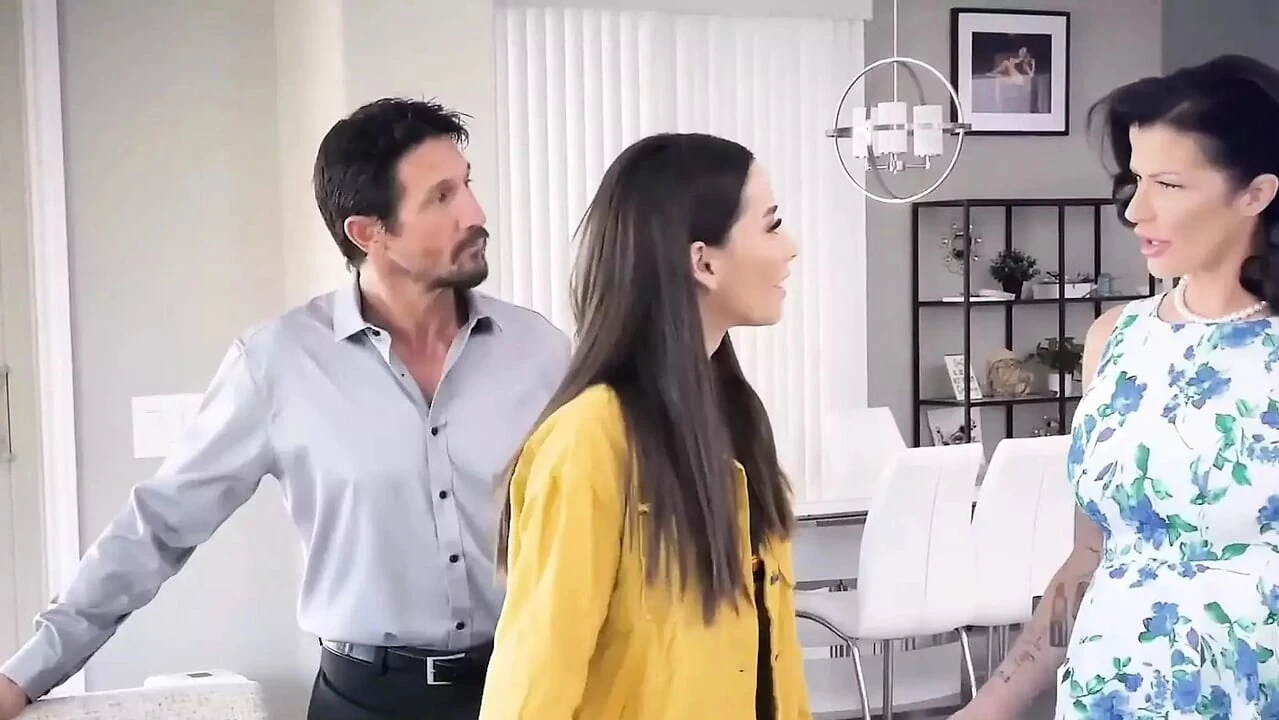 FamilyStrokes – Busty Stepmom Pounds Disobedient Stepdaughter While StepDaddy Drills Her Milf Twat