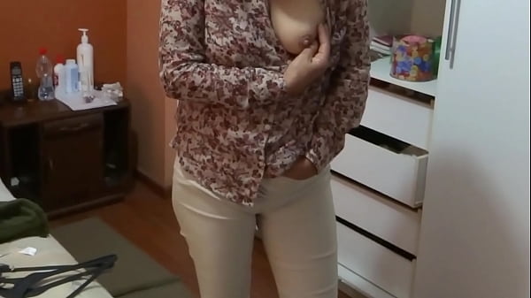 I find my wife’s sister hot in her bedroom, touching her hairy pussy hers, she asks me to record her and jerk me off, she wants me to fill her with milk all over her body